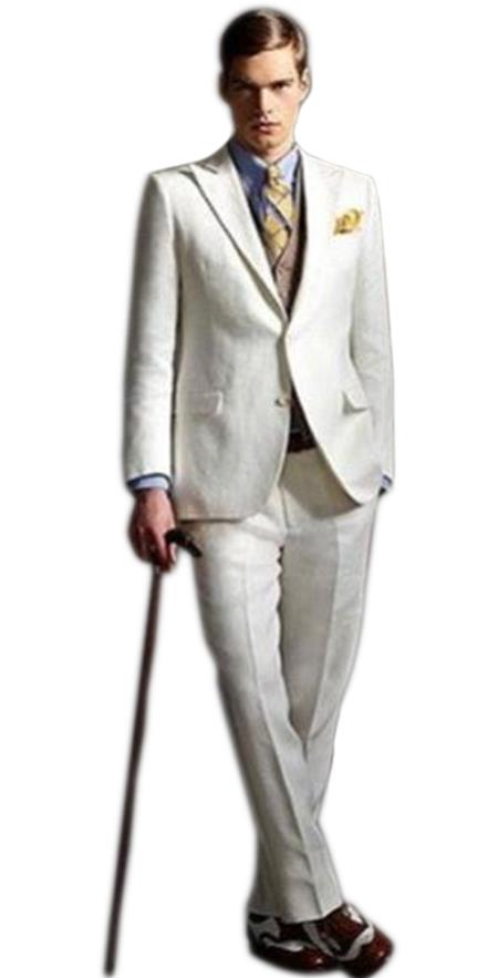  men's high fashion Off  White Two Buttons Single Breasted suit 