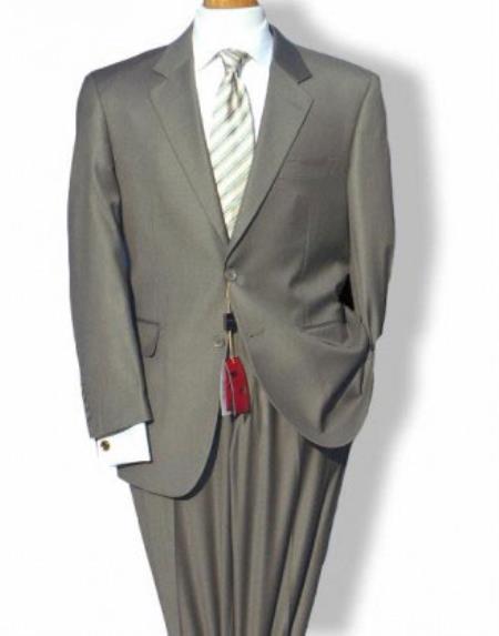 Mordern Fit 2 Button Style Single Breasted Jacket Suit Taupe 