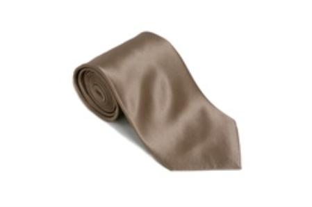 Beaver 100% Silk Solid Necktie With Handkerchief 