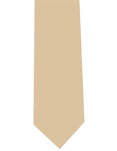  Men's Beige Extra Long Polyester Neck Tie