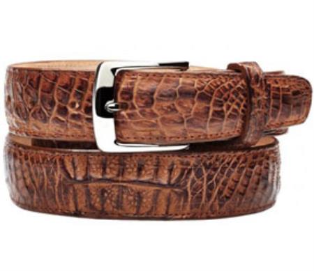 Belvedere attire brand Suprimo Genuine Crocodile Antique Saddle Belt 