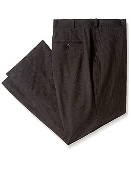  Men's Black Pinstripe ~ Stripe Flat Front Formal Dressy Pant