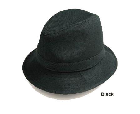 New Fedora Trilby suit Mens Dress Hats Liquid Jet Black Wool