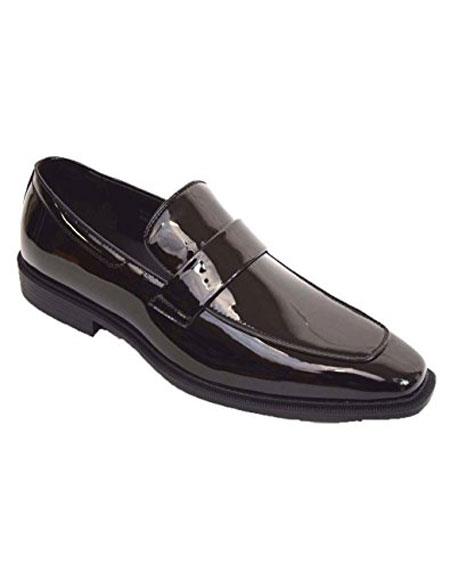 Shiny Tuxedo Dress Shoes Slip on Loafer