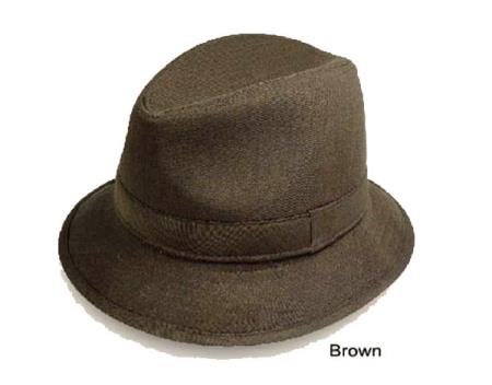 New Fedora Trilby suit Mens Dress Hats brown color shade Wool