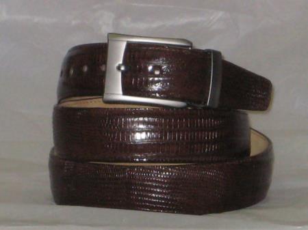 Genuine Authentic brown color shade Lizard Belt 