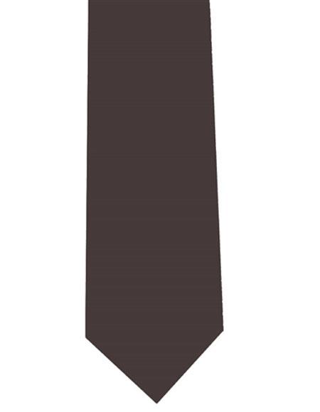  Men's Brown Extra Long Polyester Neck Tie