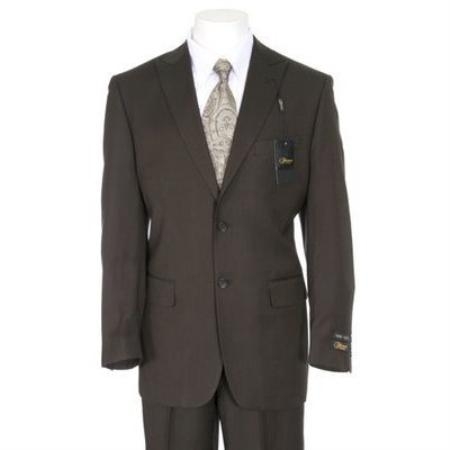 Slim narrow Style Fitted Peak Lapel Side Vents Elegant brown color shade Nail Head Style Peak Lapel Suit 