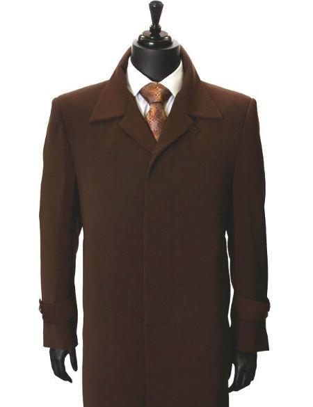 All Weather Microfiber Gaberdine Trendy Classic Trench Top Coat brown color shade 