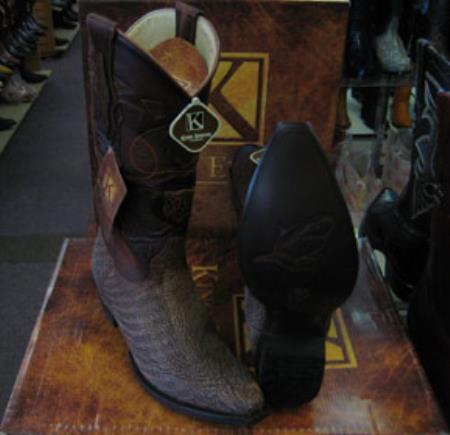 King Exotic Boots  Genunie Shark brown color shade Snip Toe Western Cowboy Boot 