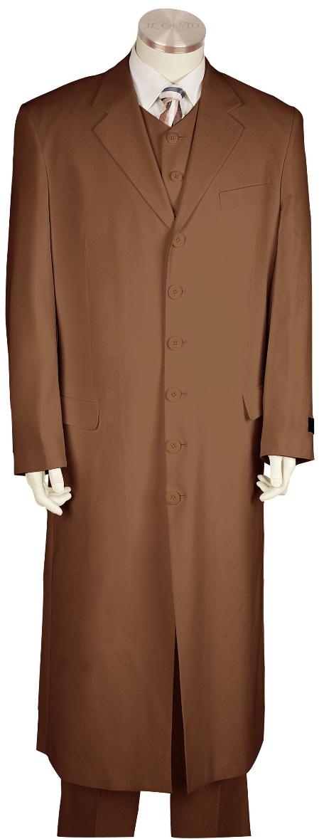 Stylish Long length Zoot Suit brown color shade 