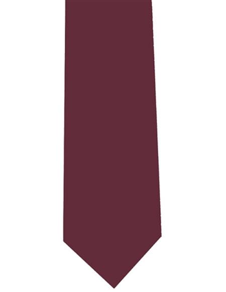  Men's Burgundy Extra Long Polyester Neck Tie