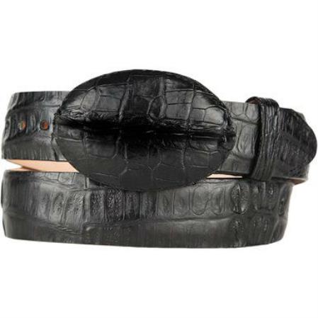 Original Cai Hornback Skin Western Style Hand Crafted Belt Liquid Jet Black 