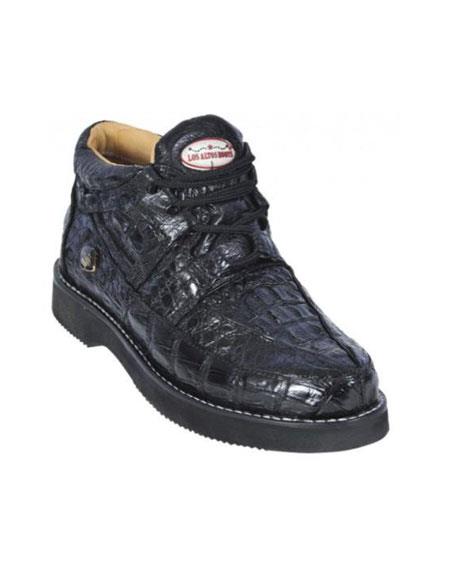 Liquid Jet Black Genuine All-Over Crocodile ~ Alligator skin trendy casual Shoes for Online 