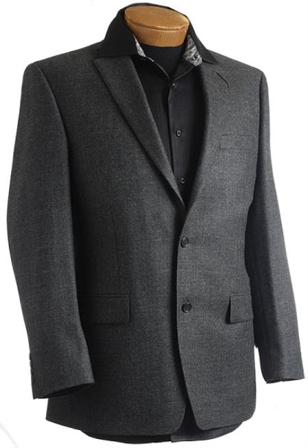 Dark Grey Masculine color Designer Classic Sports Jacket Wool
