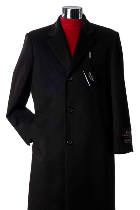 3/4 Cashmere Wool Fabric Topcoats ~ overcoats outerwear Dark Grey ~ Gray Topcoat Masculine color 