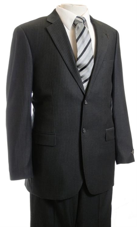 Suit Dark Grey Masculine color Pinstripe affordable suit Online Sale 