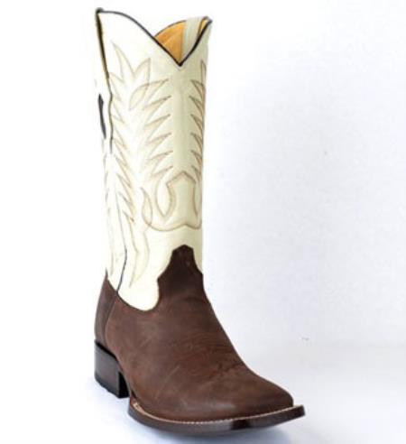 King Exotic Boots Crazy Horse Finish Full Vamp Leather brown color shade Boot 