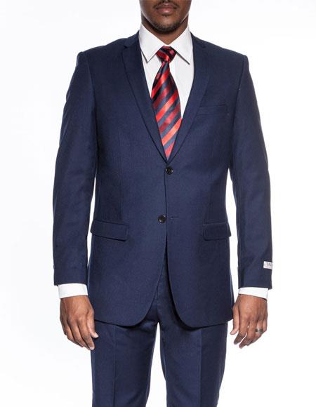  Extra Slim Fit Suit mens classic blue extra slim fit wedding prom skinny suit 