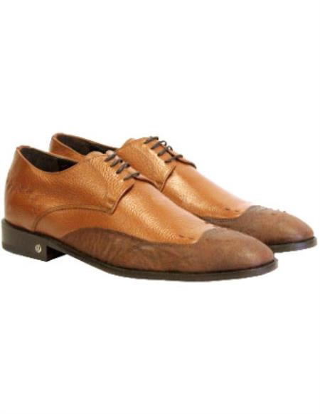  Men's Vestigium Genuine Catshark Derby Cognac Shoes