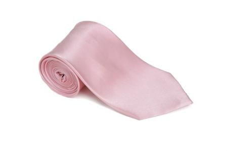 Crystalrose 100% Silk Solid Necktie With Handkerchief 