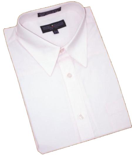 Light Pink Cotton Blend Dress Shirt With Convertible Cuffs 