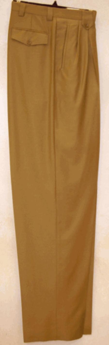 long rise big leg slacks Gold Wide Leg Dress Pants 1920s 40s Fashion Clothing Look ! Wool