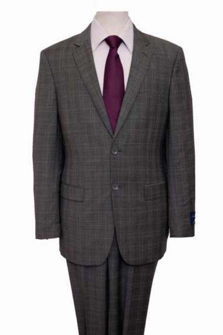 BC-80 Windowpane Plaid Houndstooth Pattern Texture Fabric Blazer Online Sale Jacket Suit Gray 