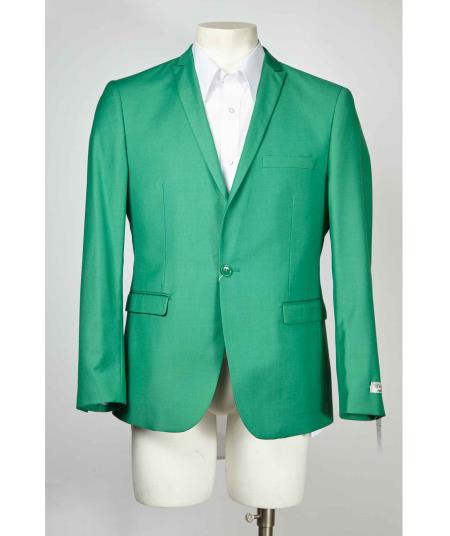  Green Peak Lapel One Button With Centre Vent Single Breasted Blazer Online Sale