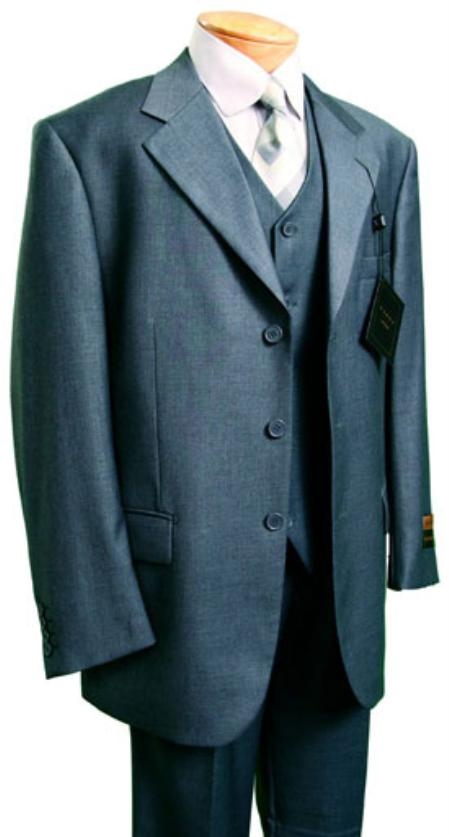 Fashion three piece suit in Superior Fabric 150's Luxurious Fabric Heather Grey 