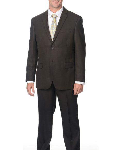  Caravelli Men's Single Breasted Classic Fit 2 Button Shark Pattern Notch Lapel Suit