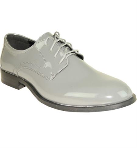 Torino Solid Lace Up Vangelo Tuxedo Shoes for Online Grey