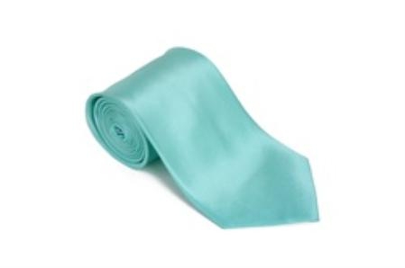 Jade 100% Silk Solid Necktie With Handkerchief 
