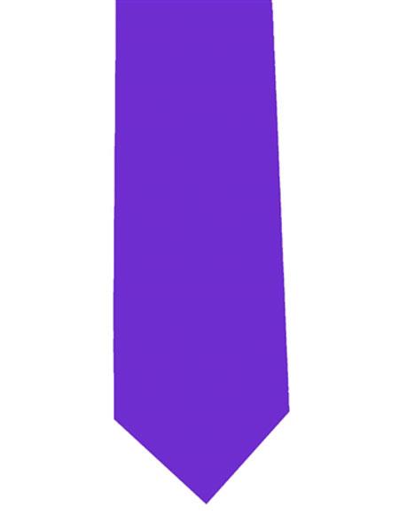  Men's Bush Lavender Extra Long Polyester Solid Neck Tie