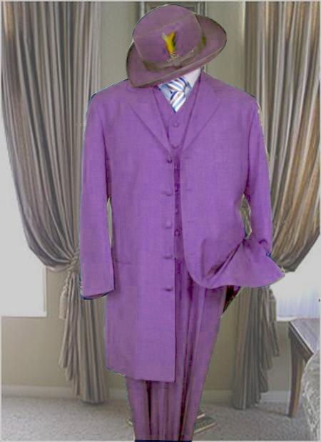 Classic Long Lavender Fashion Long length Zoot Suit For sale ~ Pachuco men's Suit Perfect for Wedding