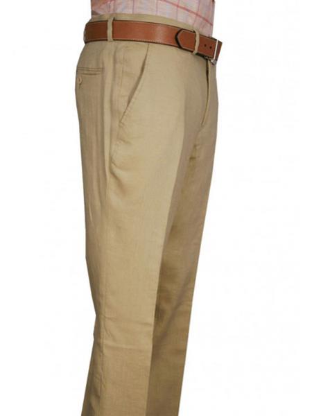 Wide Leg Modern Fit Pant Tan 1920s 40s Fashion Clothing Look ! 