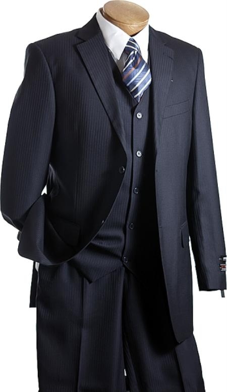 3 PC Vested Navy TNT Designer affordable suit Online Sale 