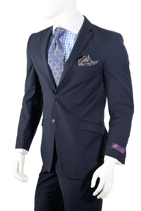 Buy 10 and More $59 Navy Slim narrow Style Fit Suit Center Vent 