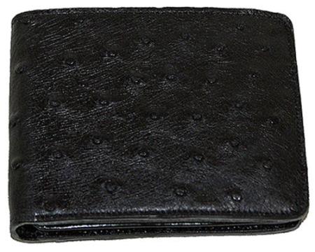 Wallet ~ billetera ~ CARTERAS Ostrich Wallet Liquid Jet Black 