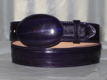 Genuine Authentic Faded Purple color shade Eel Skin Western Cowboy Belt 
