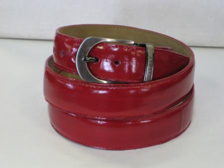 Genuine Authentic red color shade Eel Belt 