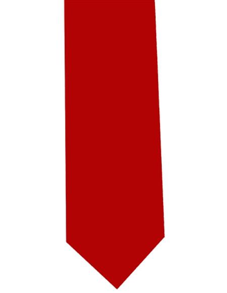  Men's Extra Long Red Polyester Neck Tie