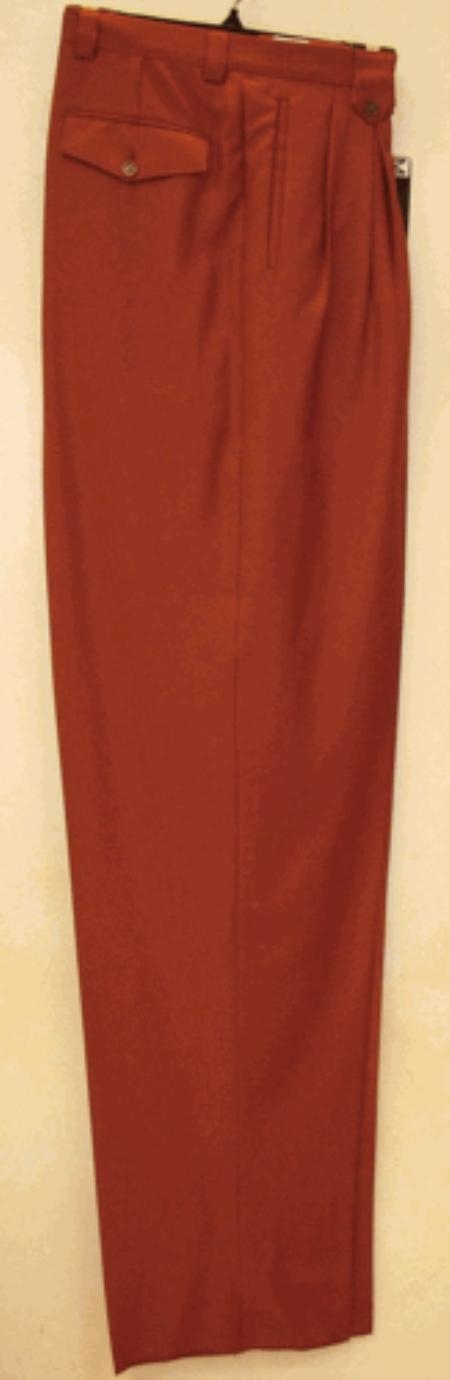 long rise big leg slacks Rust Wide Leg Dress Pants Pleated 1920s 40s Fashion Clothing Look ! Slacks baggy dress trousers 