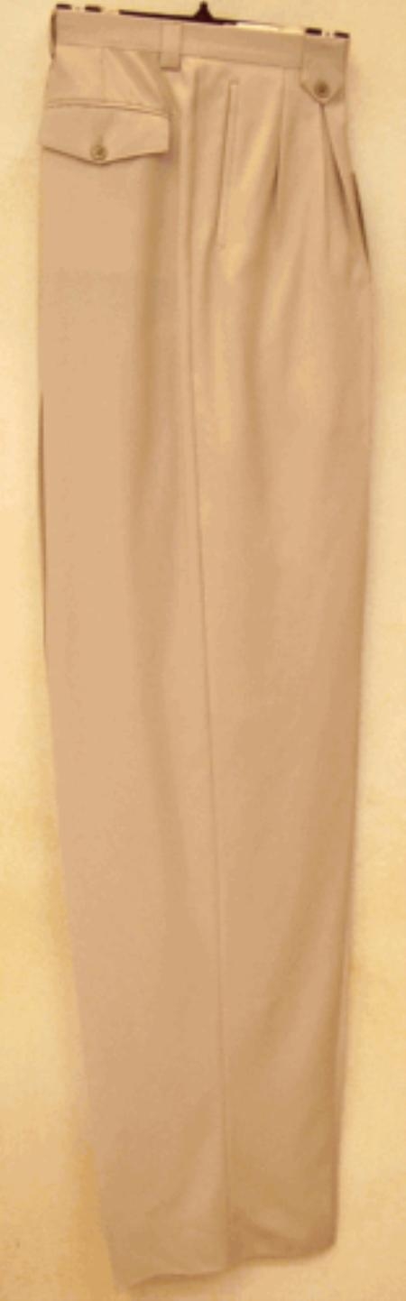 long rise big leg slacks Sand Wide Leg Dress Pants Pleated 1920s 40s Fashion Clothing Look !  Slacks baggy dress trousers 
