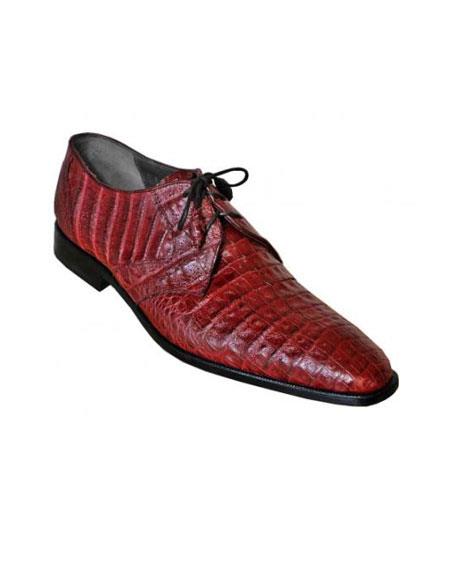 Authentic Los altos Burgundy Genuine All-Over Crocodile ~ Alligator skin Belly Shoes for Online 