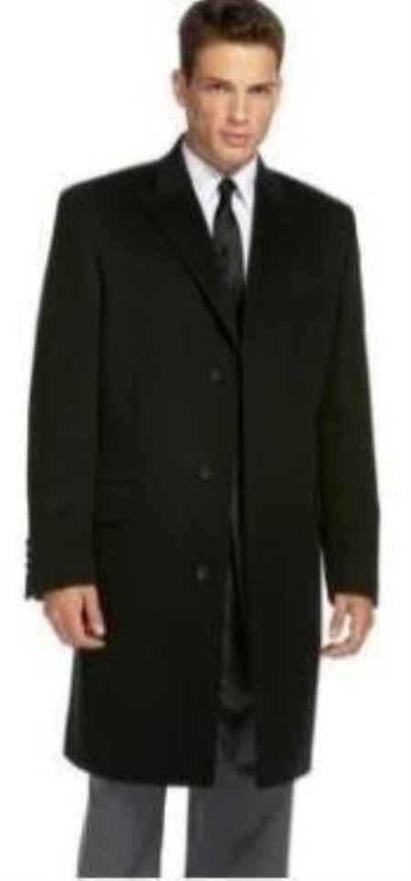 Liquid Jet Black Slim narrow Style men's overcoat outerwear that offers a sleek, modern style 