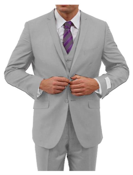 mens Slim Fit Grey Suit 