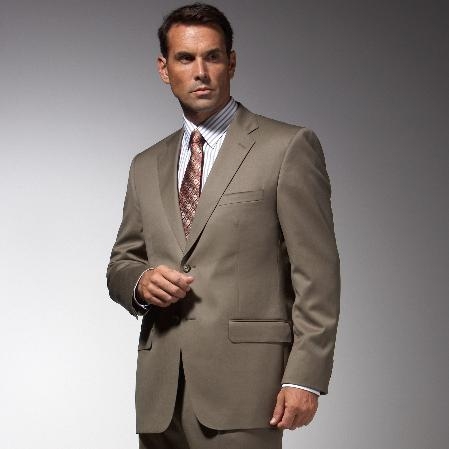 Taupe affordable suit Online Sale