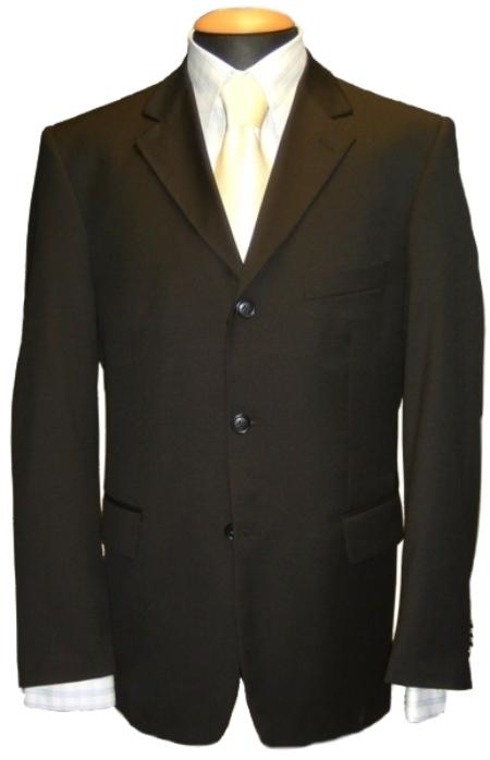 Liquid Jet Black Single Breasted Discount Dress 3 Button Style Cheap Suit 