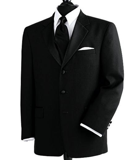 100% Fabric Light Weight Soft Poly~Rayon 3 Button Style Tuxedo Suit 